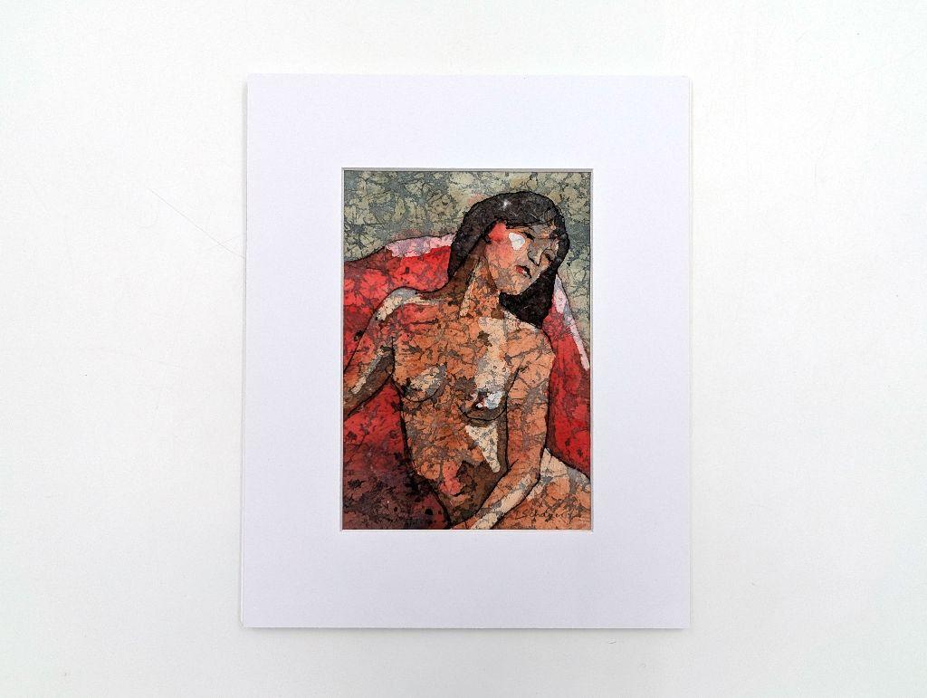 ''Red Seated Woman #1'' by Lorie Schauer