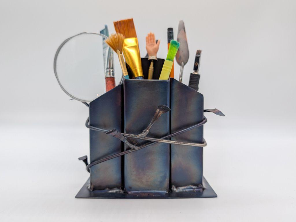 ''Metal Desk Organizer'' by Cheryl Rutledge
