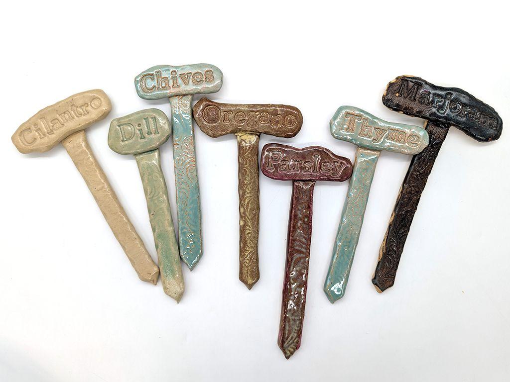 ''Ceramic Herb Stakes'' by Jessica Ames-Russell