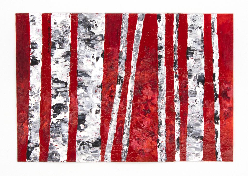 ''Birch Trees'' original painting by Barbara Robinso...
