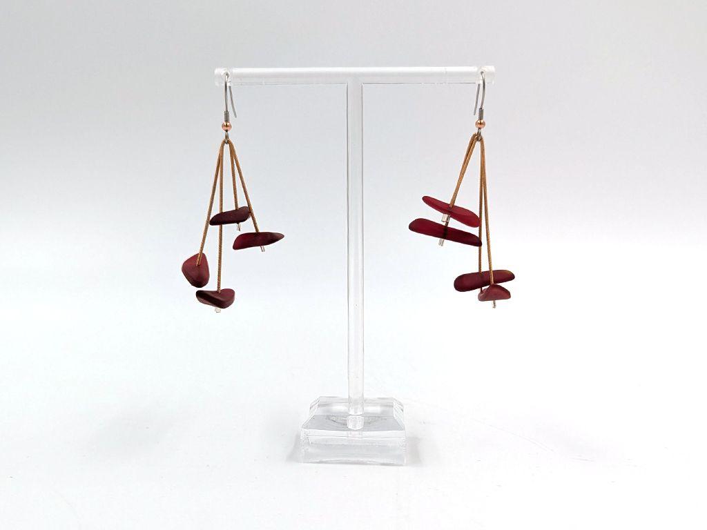 ''Sea Glass & Guitar String'' Earrings by Emily ...