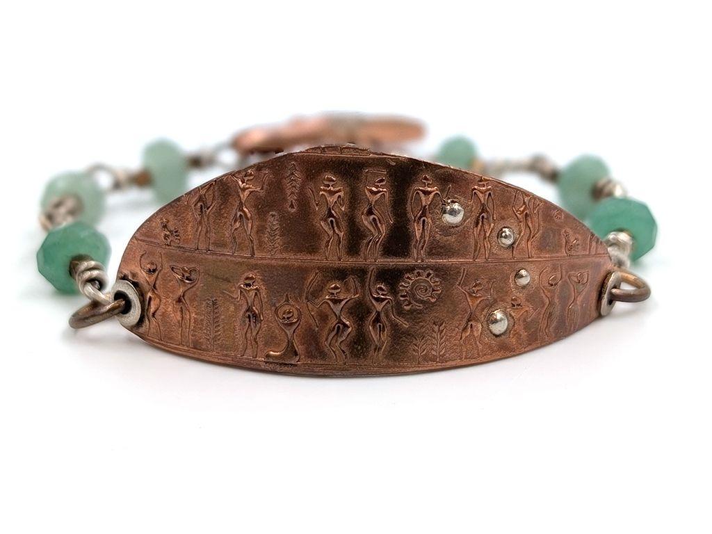 ''Sterling & Copper Bracelet'' by Cathy Flesher
