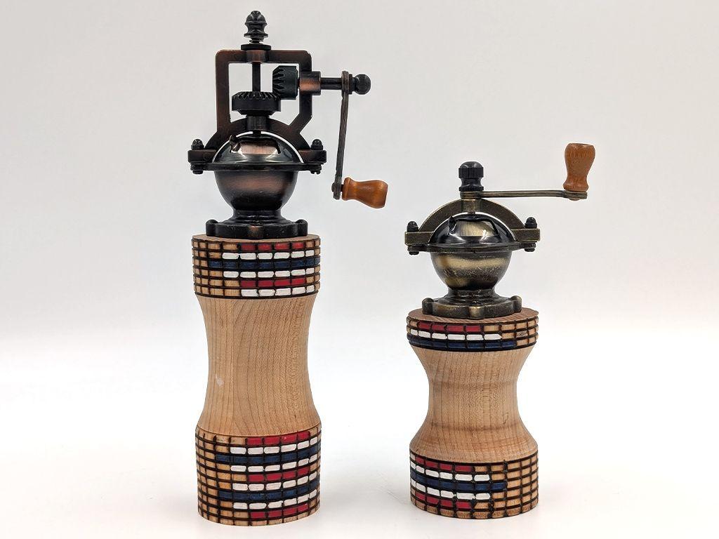 ''Basketweave Salt & Pepper Grinders'' by John A...