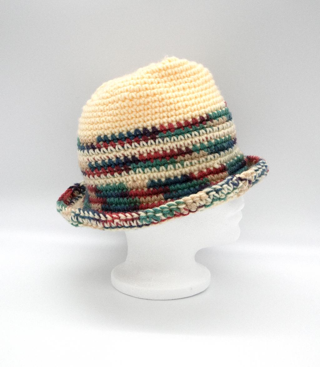 Striped Hat with brim by June Owen