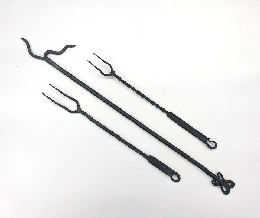 3 Hand-forged Fire and BBQ tools