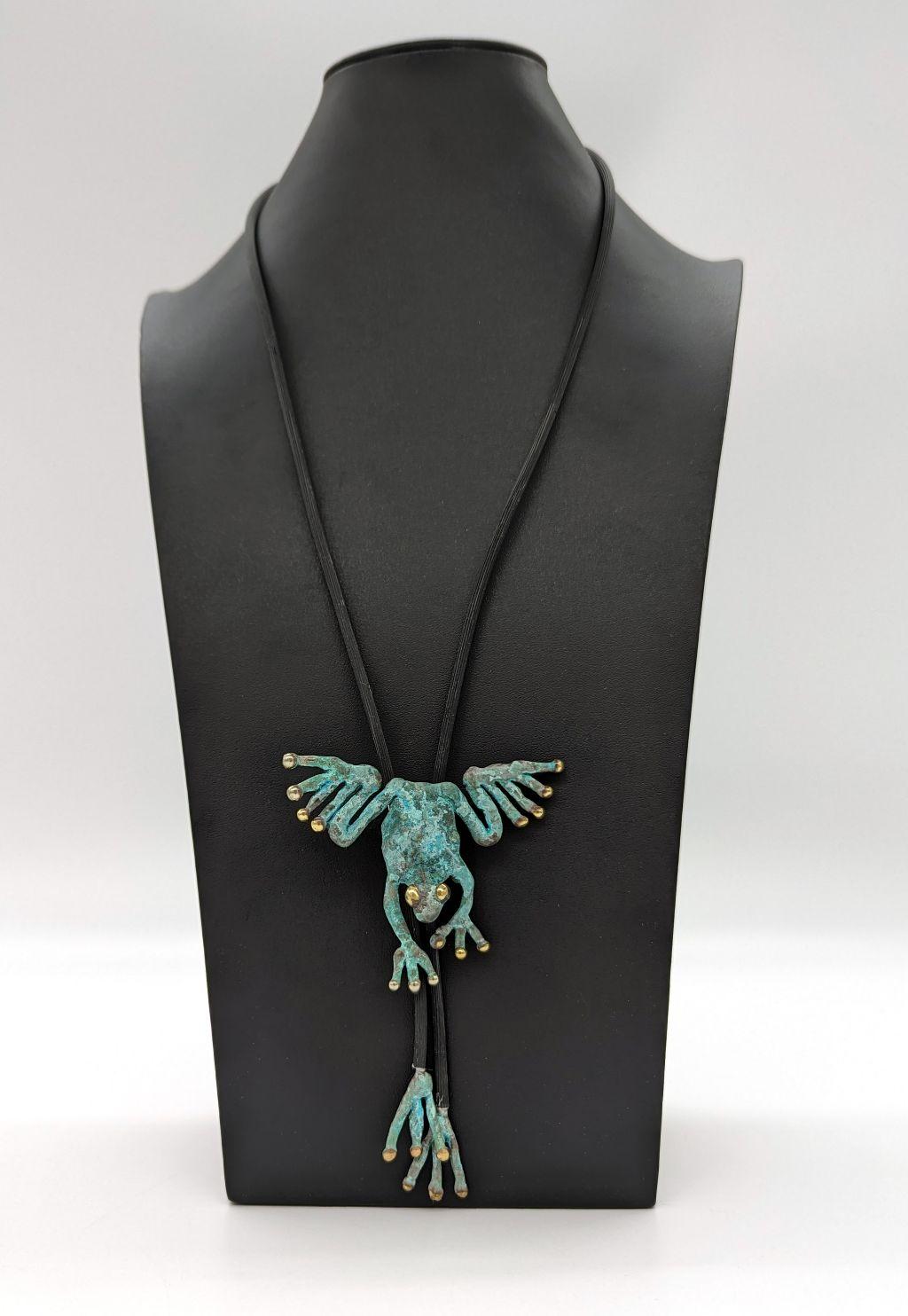 ''Frog'' Bolo Necklace by Michael Schwade