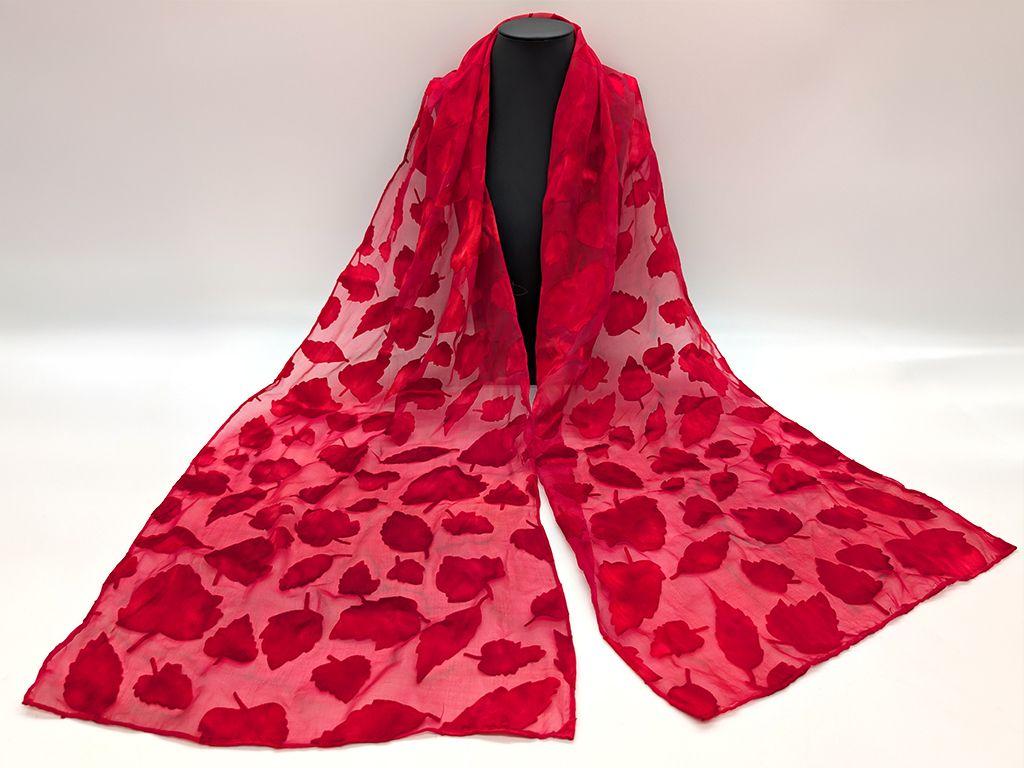 ''Red Leaf'' Scarf by Angela Robert