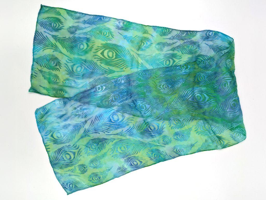 ''Peacock Scarf'' by Angela Robert