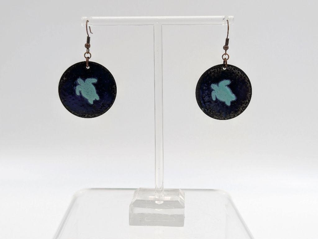 ''Enameled Turtle Earrings'' by Faith Cleveland