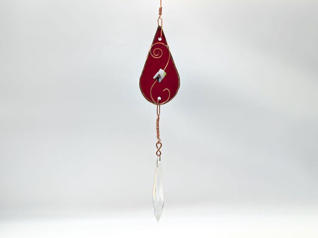 ''Red Teardrop Suncatcher'' by Dennis Heter