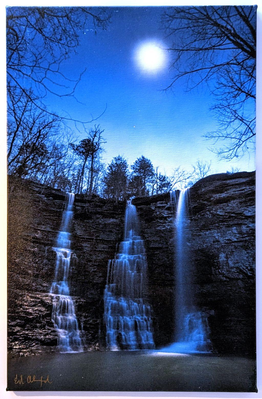 ''Twin Falls Moonlight'' by Ed Alexander