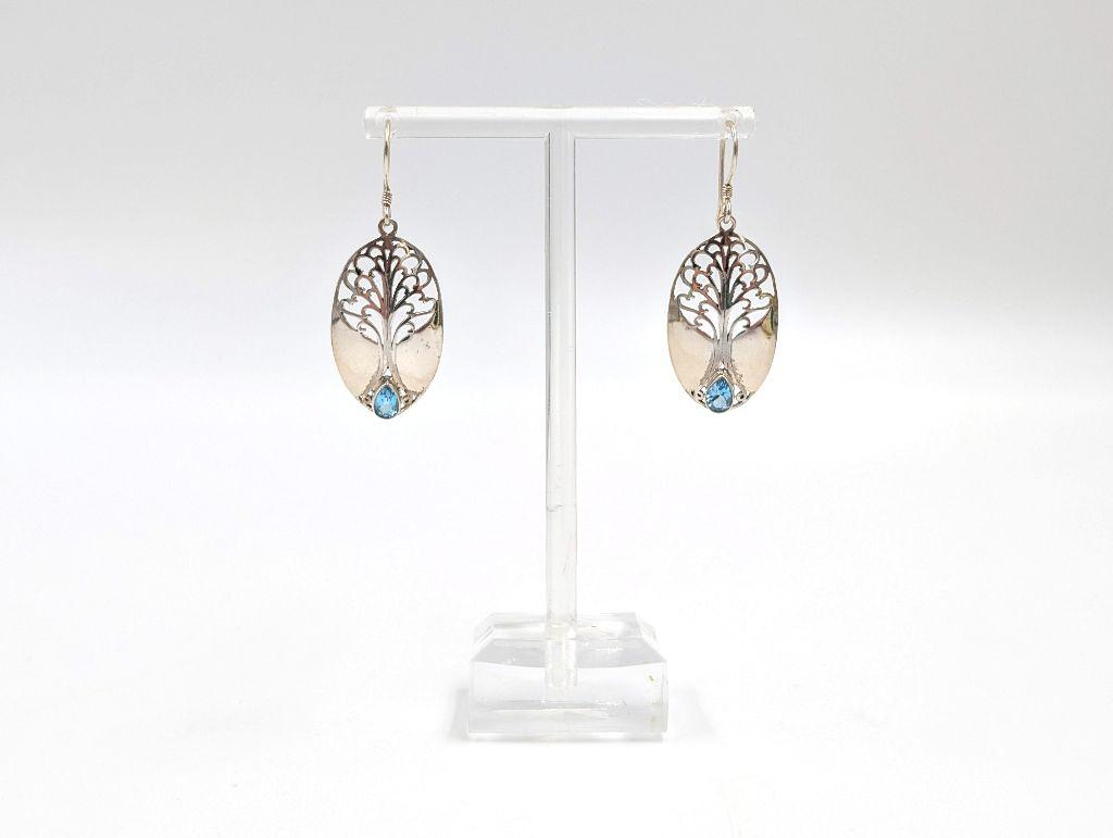 ''Sterling Silver & Blue Topaz Earrings'' from M...