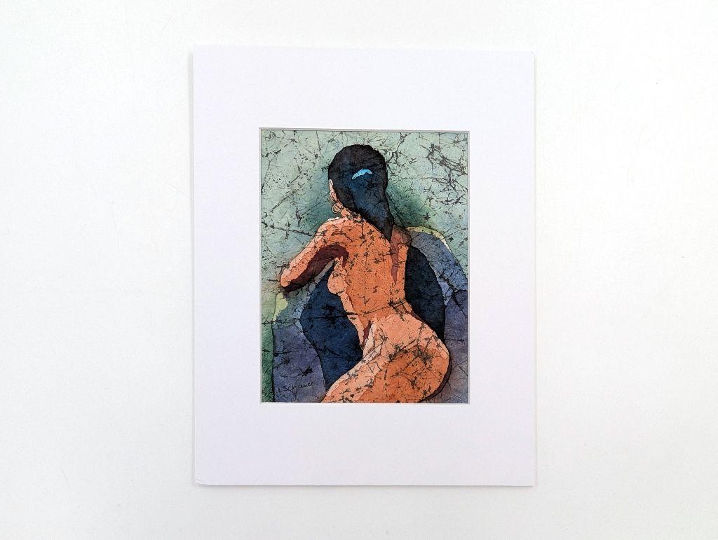 ''Blue- Green Seated Woman #1'' by Lorie Schauer