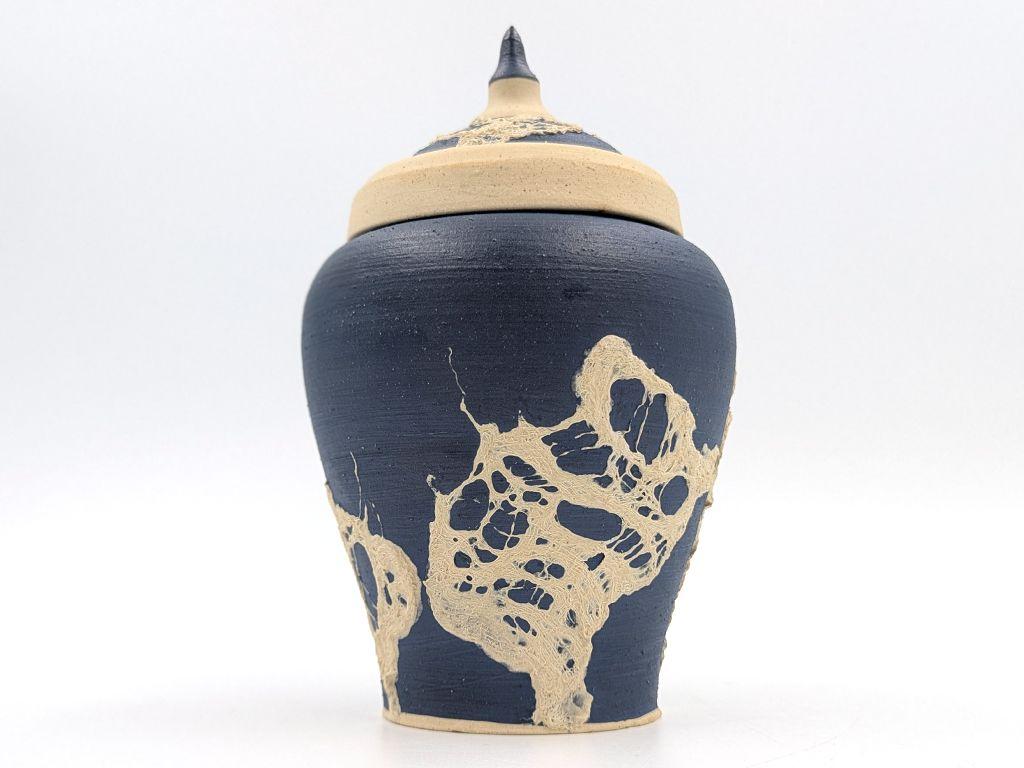 ''Blue Vessel with Lid'' by Erin Younge