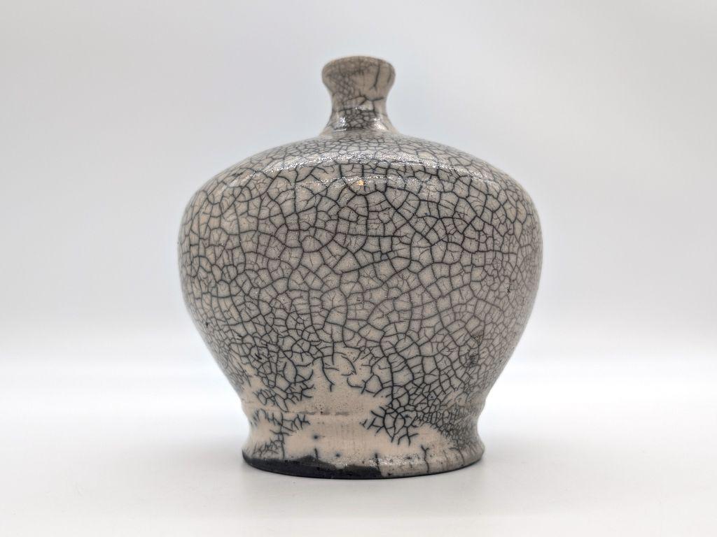 ''White Crackle Raku'' by Terry Russell