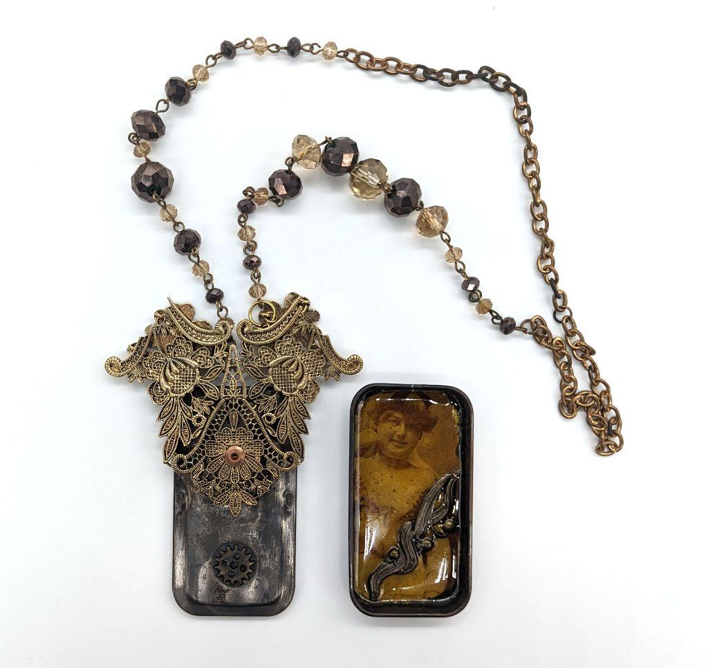 Victorian Steampunk Necklace by Mary Springer