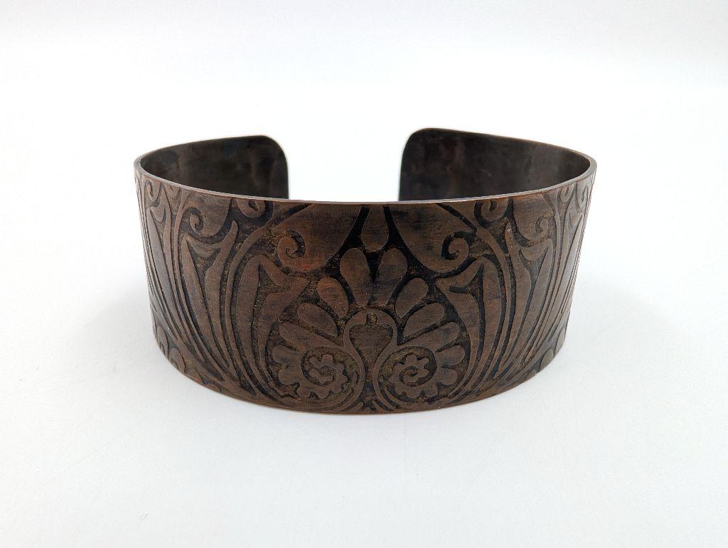 ''Textured Copper Bracelet'' by Kathleen Phelan