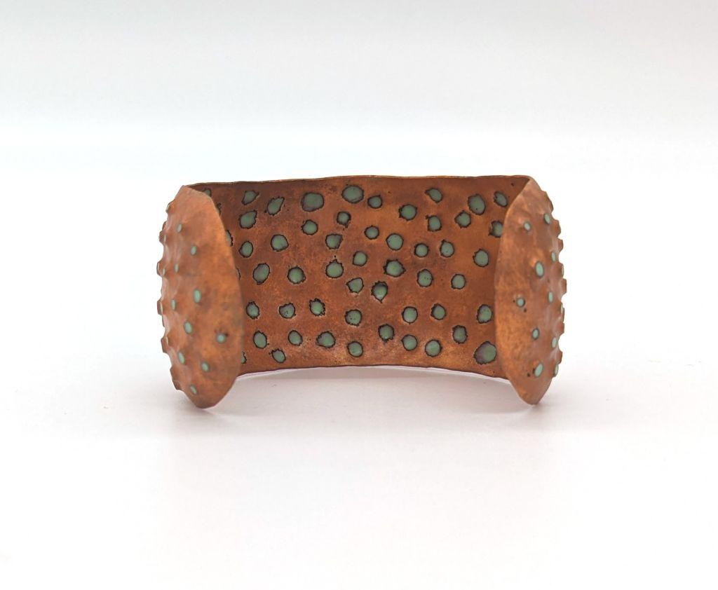 Enameled Copper Cuff by Lillian Fitzpatrick