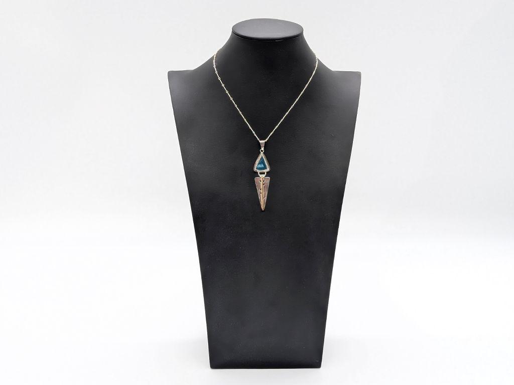''Alien Man'' Chrysocolla Necklace by Dee Caiazza