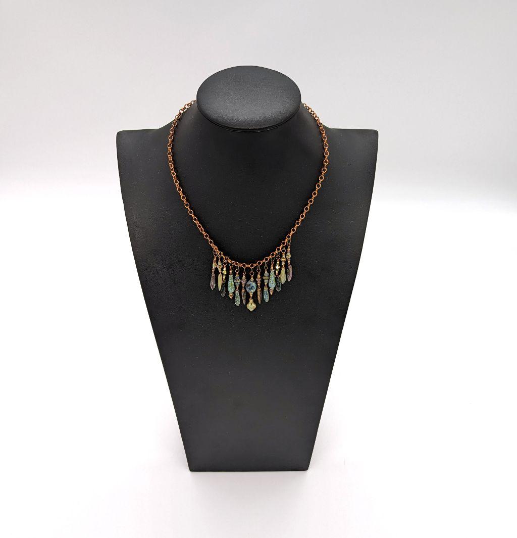 Copper and stone necklace by Leigh Valens