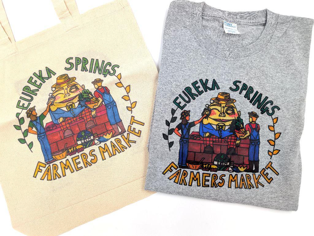 Eureka Springs Farmer's Market T-Shirt + Tote Bag