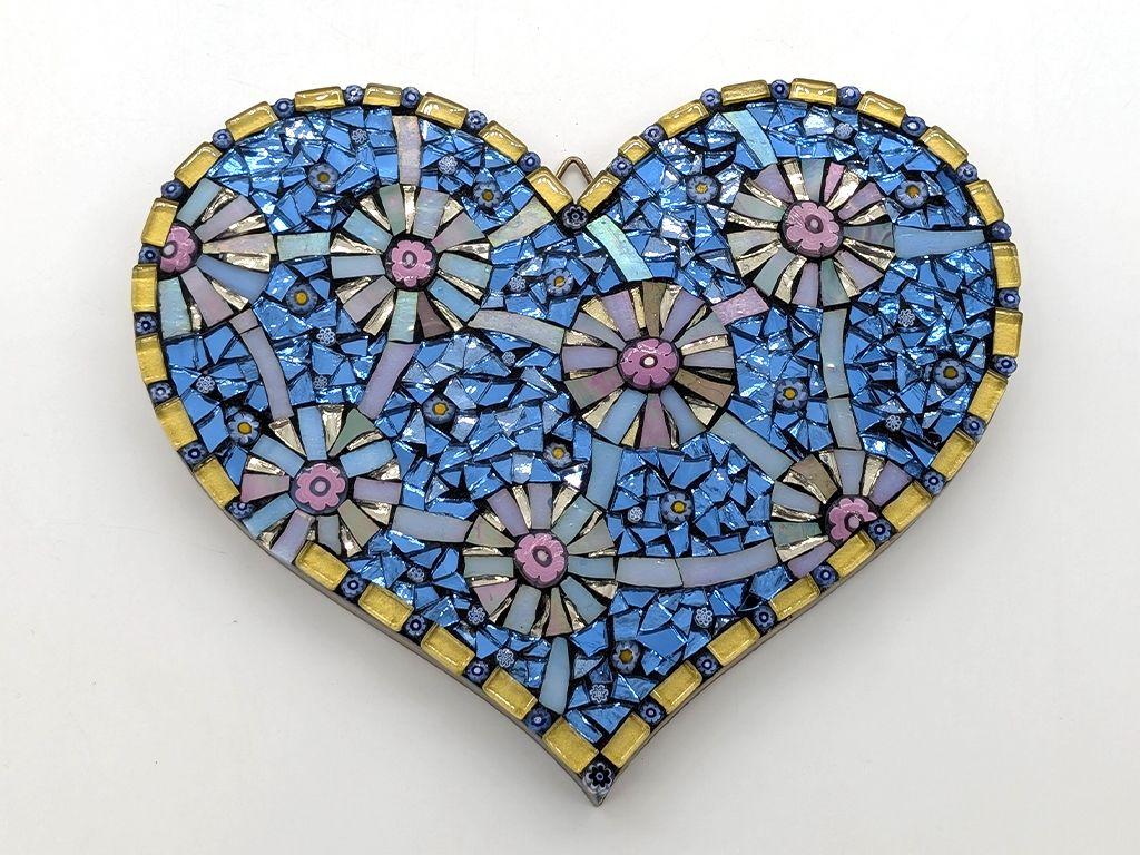 ''Blue Mosaic Heart'' by Fran Carlin