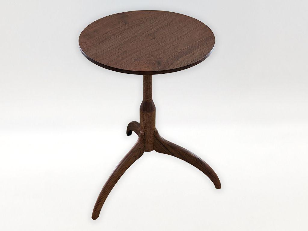 ''Shaker Candle Stand in Walnut'' by Larry Copas