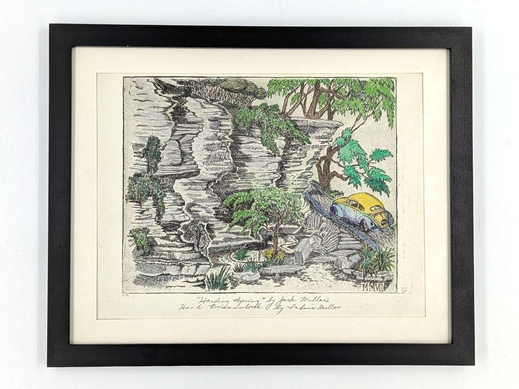 ''Harding Spring'' Etching by Jack Miller