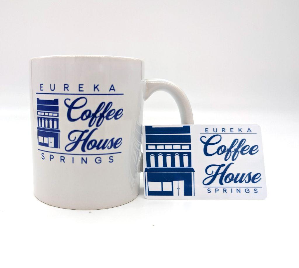 $20 Gift Certificate & Eureka Coffee mug