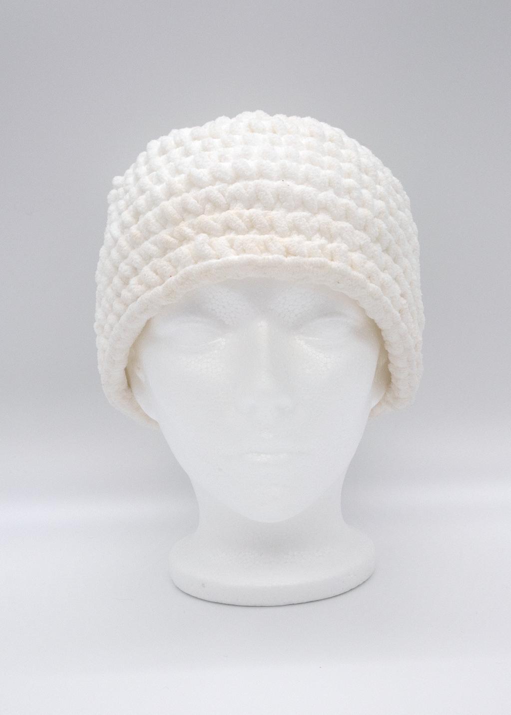 White cloche style hat by June Owen