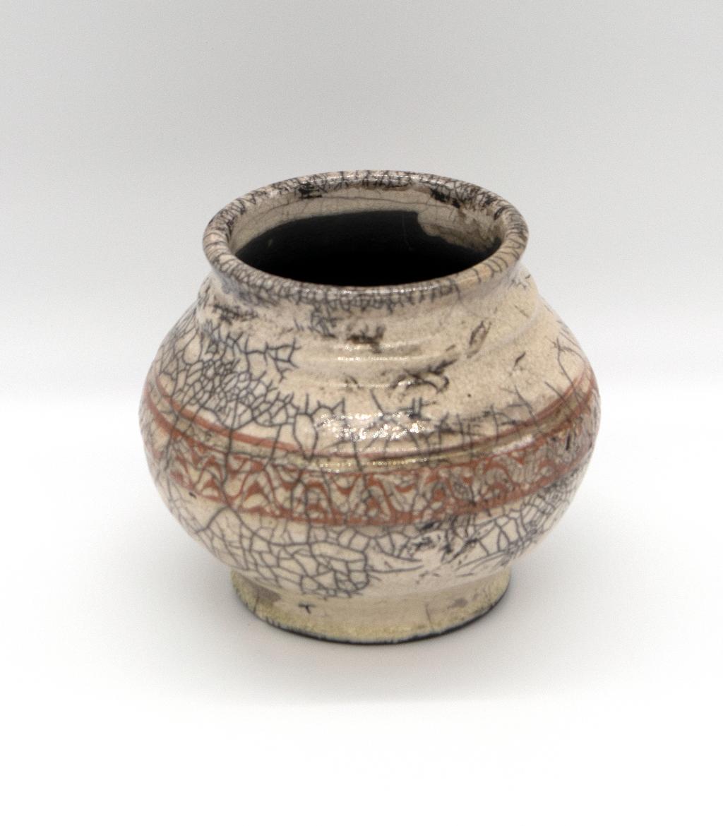 Raku fired bowl by Terry Russell