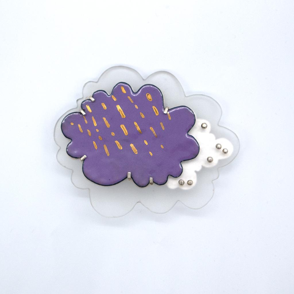 ''Raincloud Brooch'' by Lillian Fitzpatrick