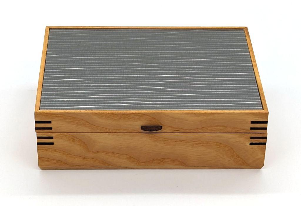 Handmade box - Ash and Aluminum by Doug Stowe