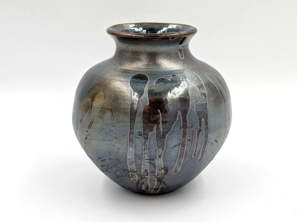 ''Terra Sigilatta & Emerald Fired Ceramic Vase''...