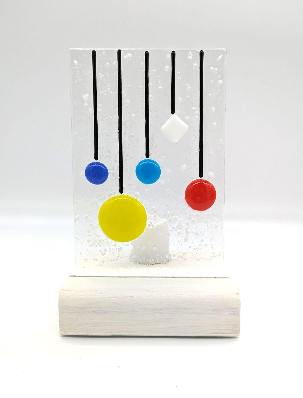 ''Candle Holder in Fused Glass'' by Suzanne Reed