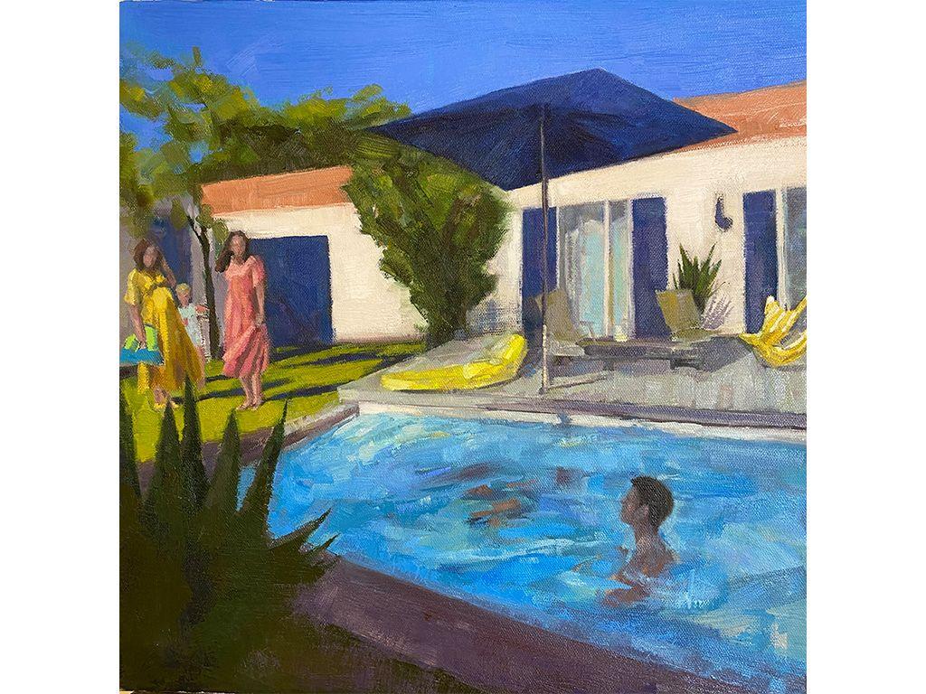 ''Au bord de la Piscine'' by Debra Cook Shapiro