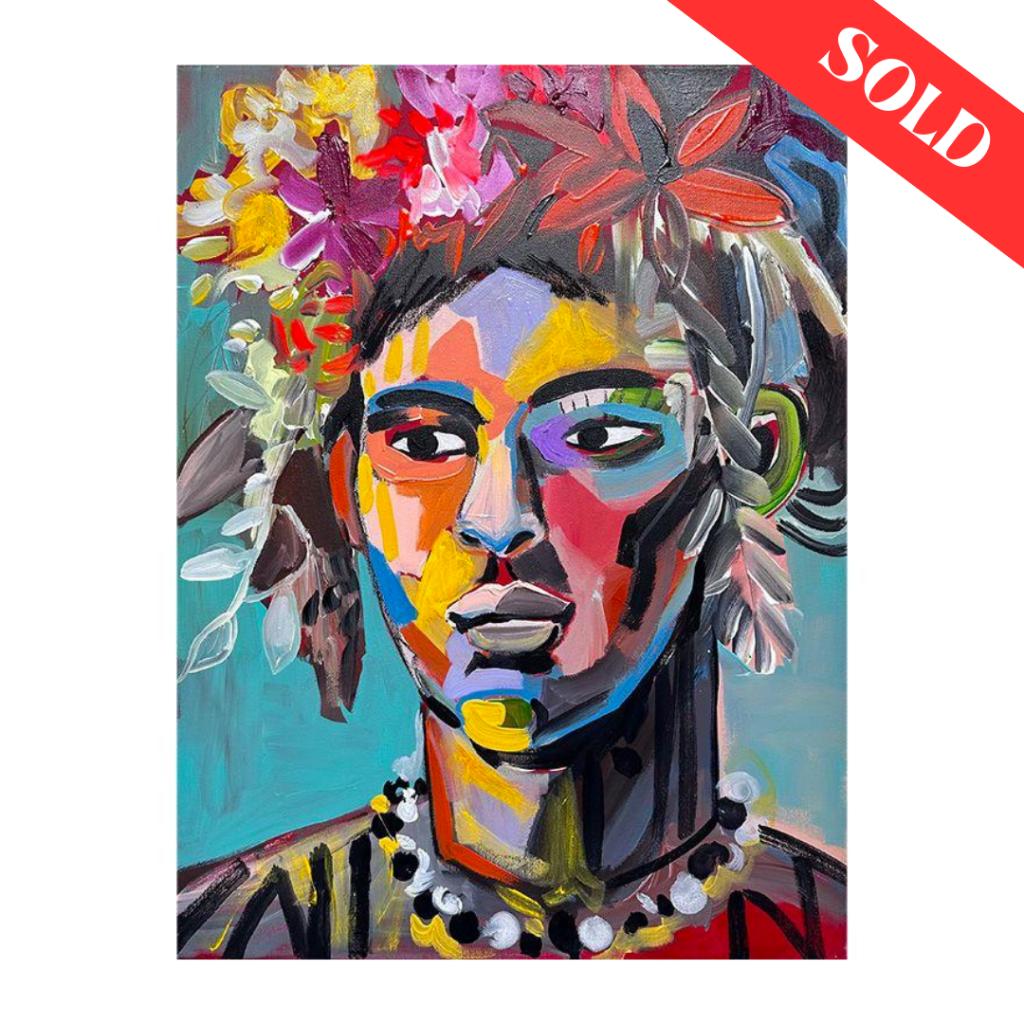 ''Portrait study with papua new guinea tribal hat'' ...