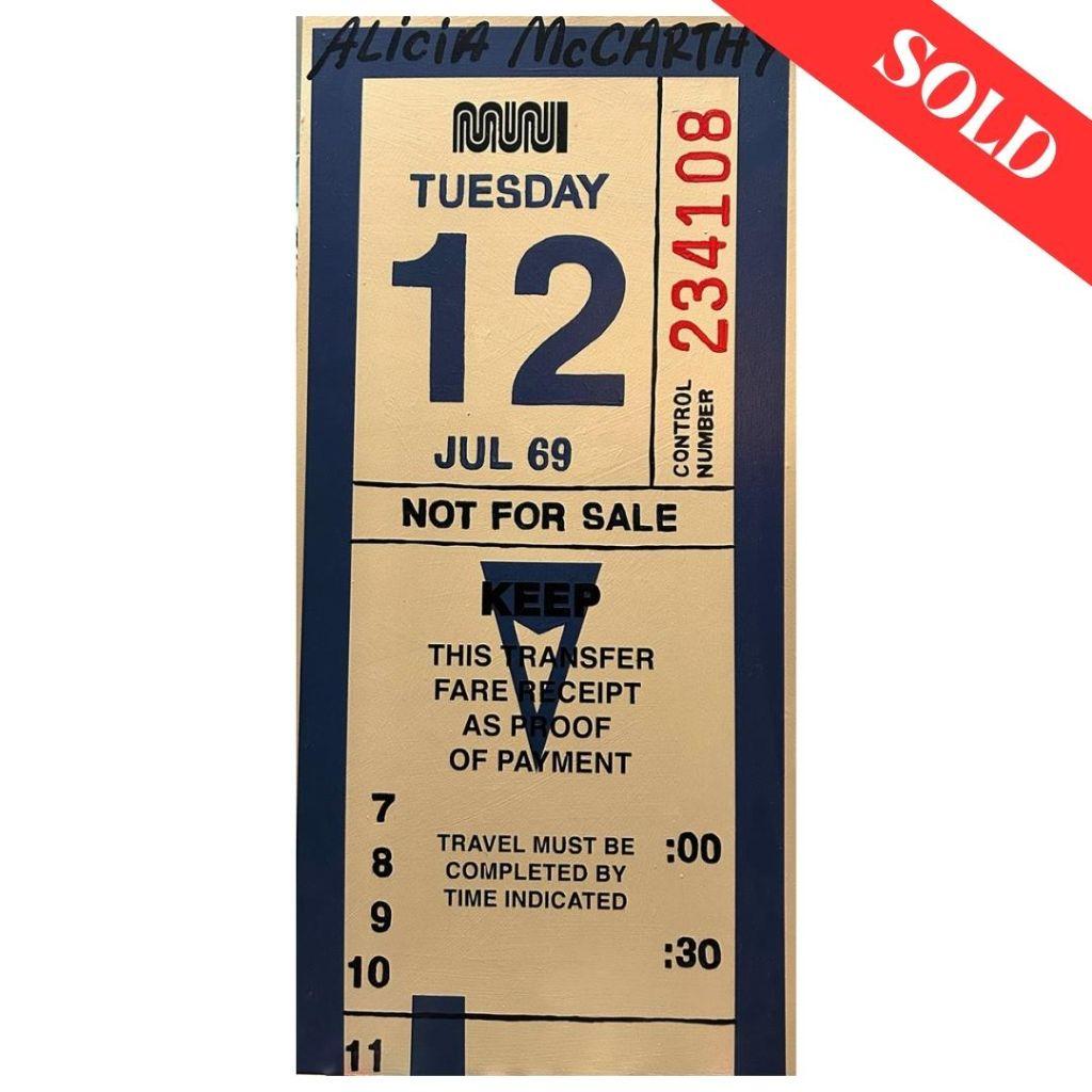 ''Alicia McCarthy Bus Ticket'' by Optimist Williams