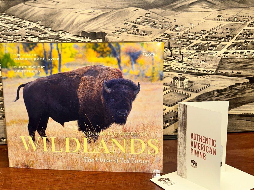 Ted's Montana Grill Dining + Signed Coffee Table Boo...
