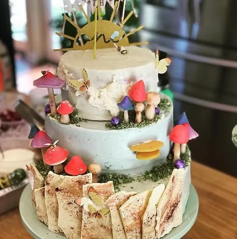Custom Three Tier Cake by Four Birds Cakes and Bakes