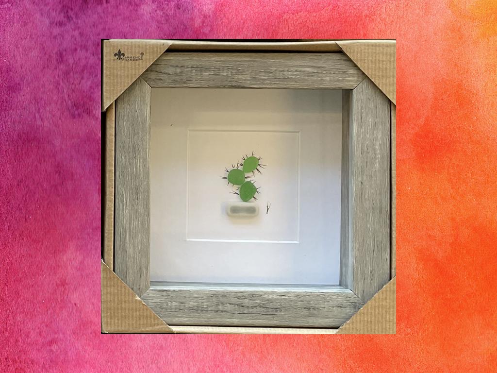 One-of-a-Kind Sea Glass Art (Cactus) by Cesar Willia...