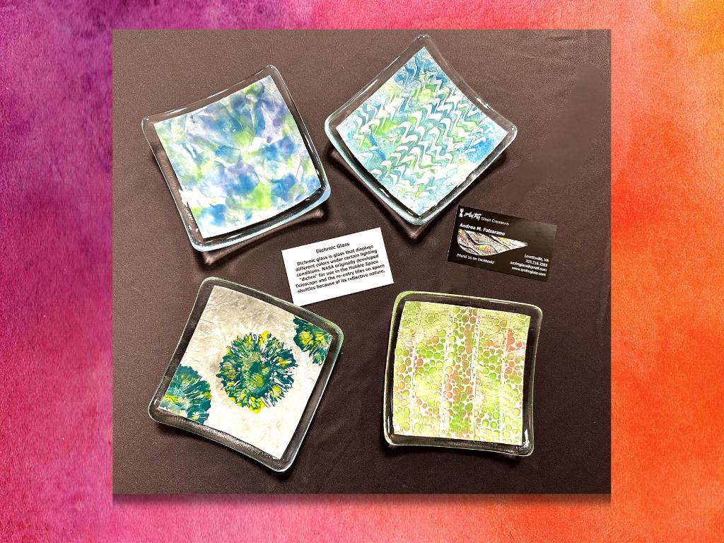 Four Handmade Glass Plates from ASHA's Andrea Falzar...