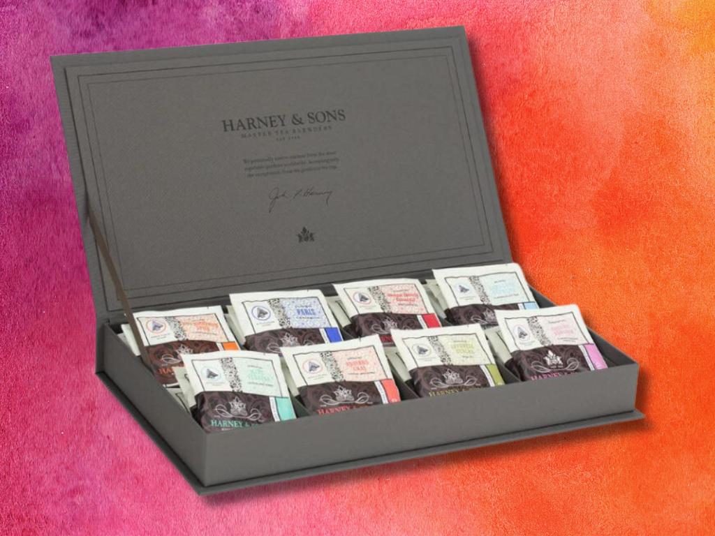 Harney & Sons Fine Teas Linen Tea Chest Featurin...