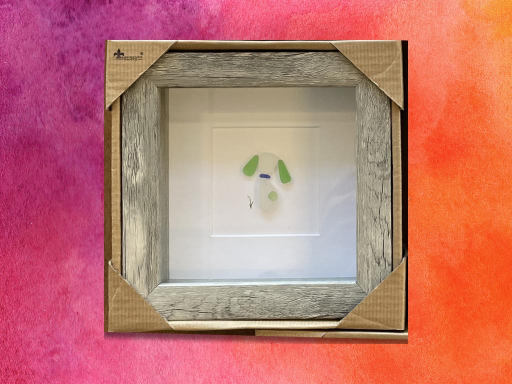 One-of-a-Kind Sea Glass Art (Dog) by Cesar Williams-...