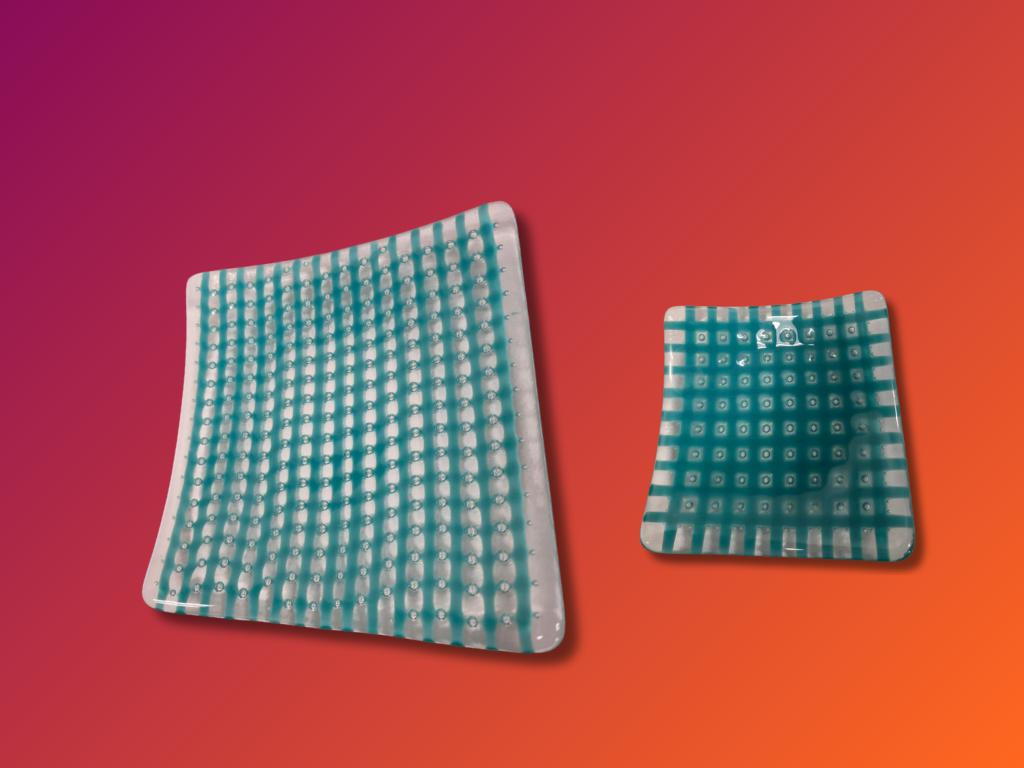 Fused Glass Bubble Dish Set by ASHA Retiree Andrea F...