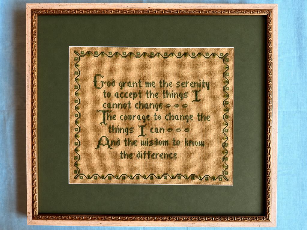 Serenity Prayer Cross Stitch