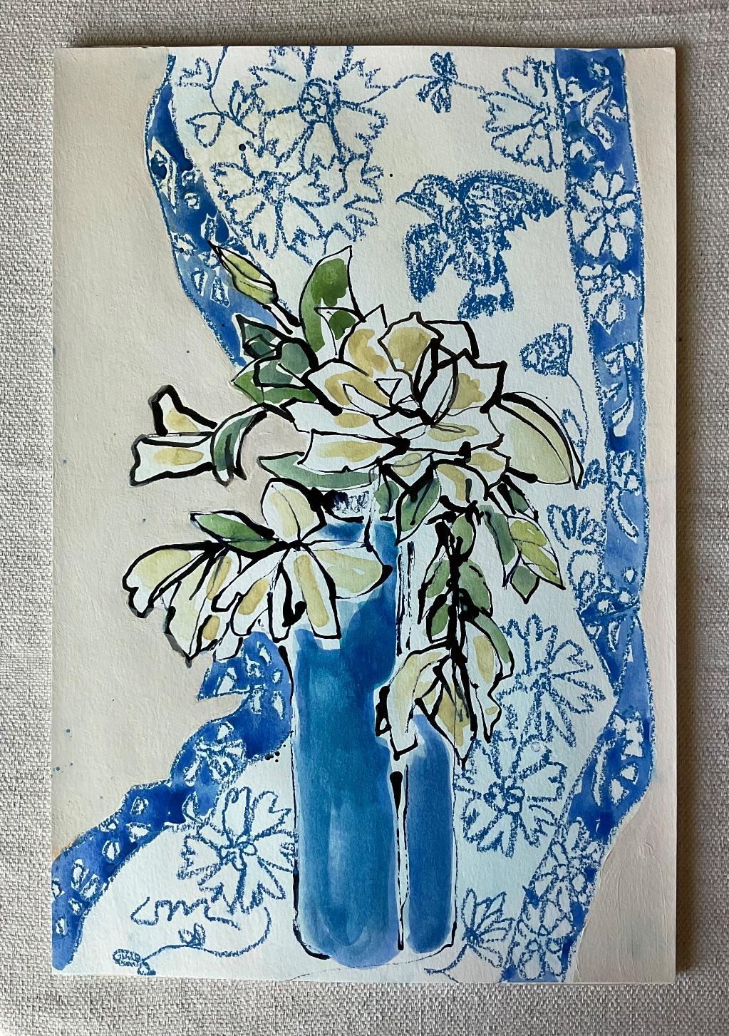 Leslie Milam ''Gardenias'' - Original Art