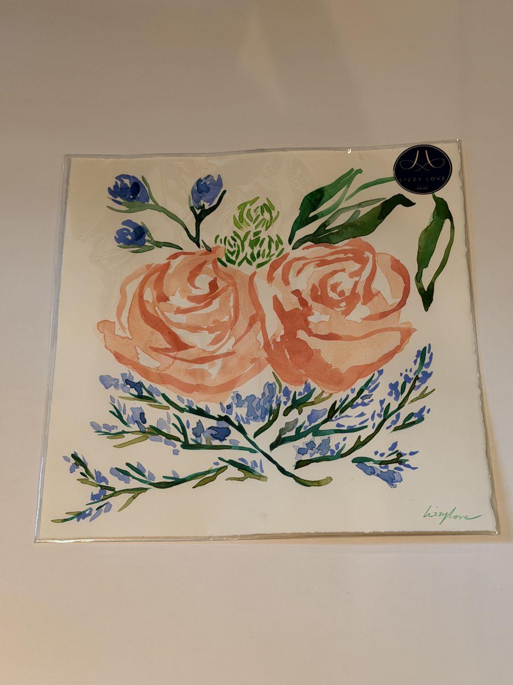 Original Art by Lizzy Love ''Pink Roses''
