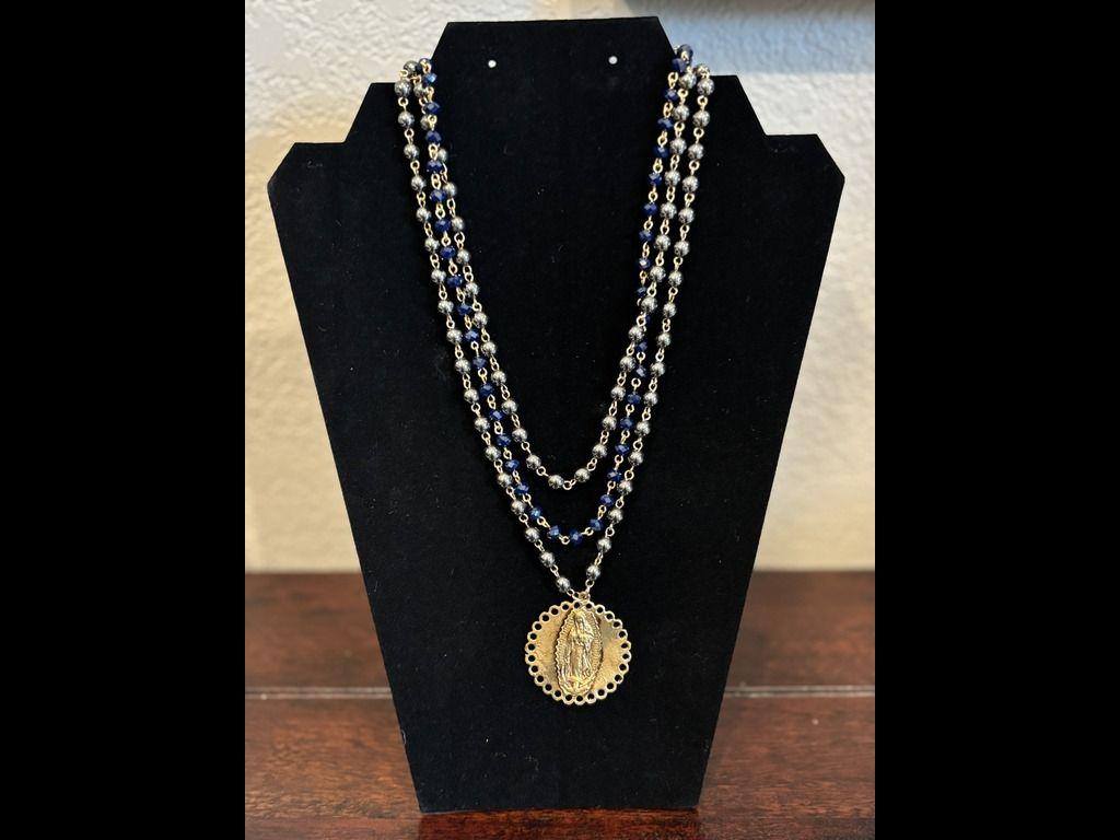 Virgen de Guadalupe 3 Strand Necklace from Bejeweled