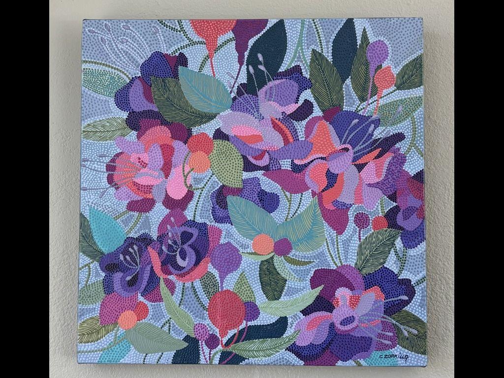 Cristina Zorrilla Speer Artwork ''Fuscia Flowers''